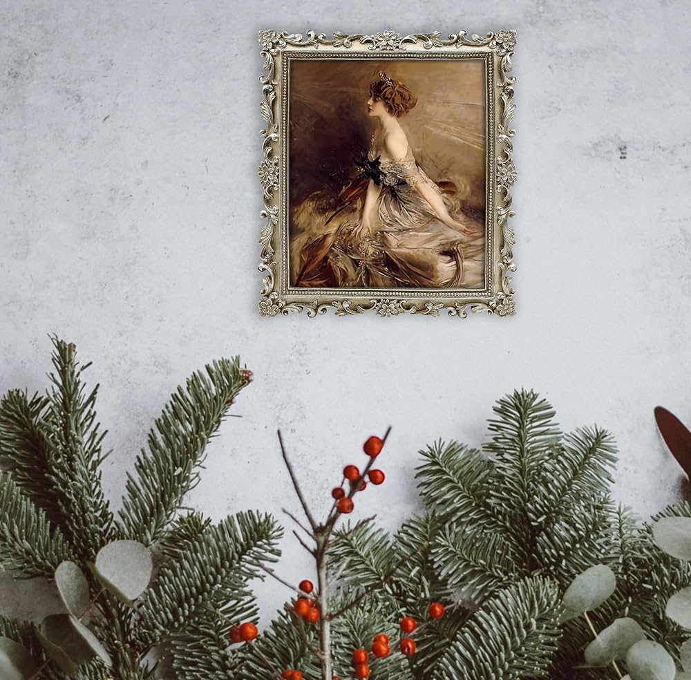 Amazon.com - FJXMFRAME Silver Picture Frame 8x10 Vintage